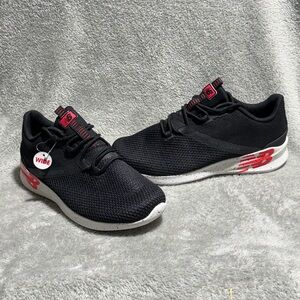 New Balance Men's Black and Red Athletic Sneakers